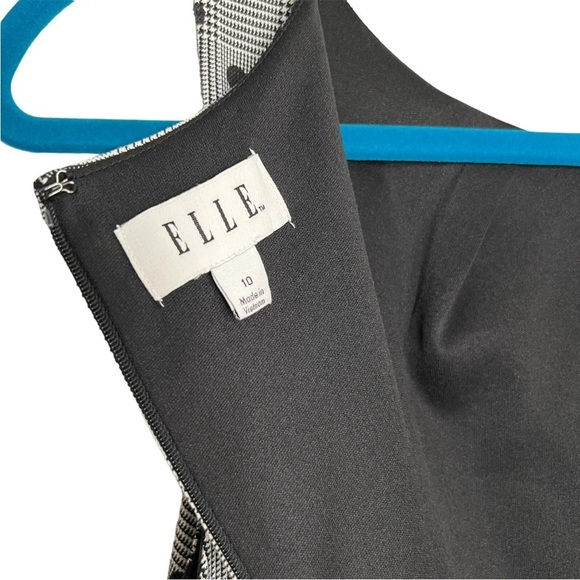 Elle Gray Glen Plaid Polka Dot Houndstooth Fit & Flare Sleeveless Dress - Picture 11 of 14